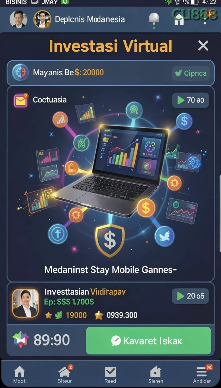 Cuplikan layar menu unduhan cu888 untuk perangkat Android
